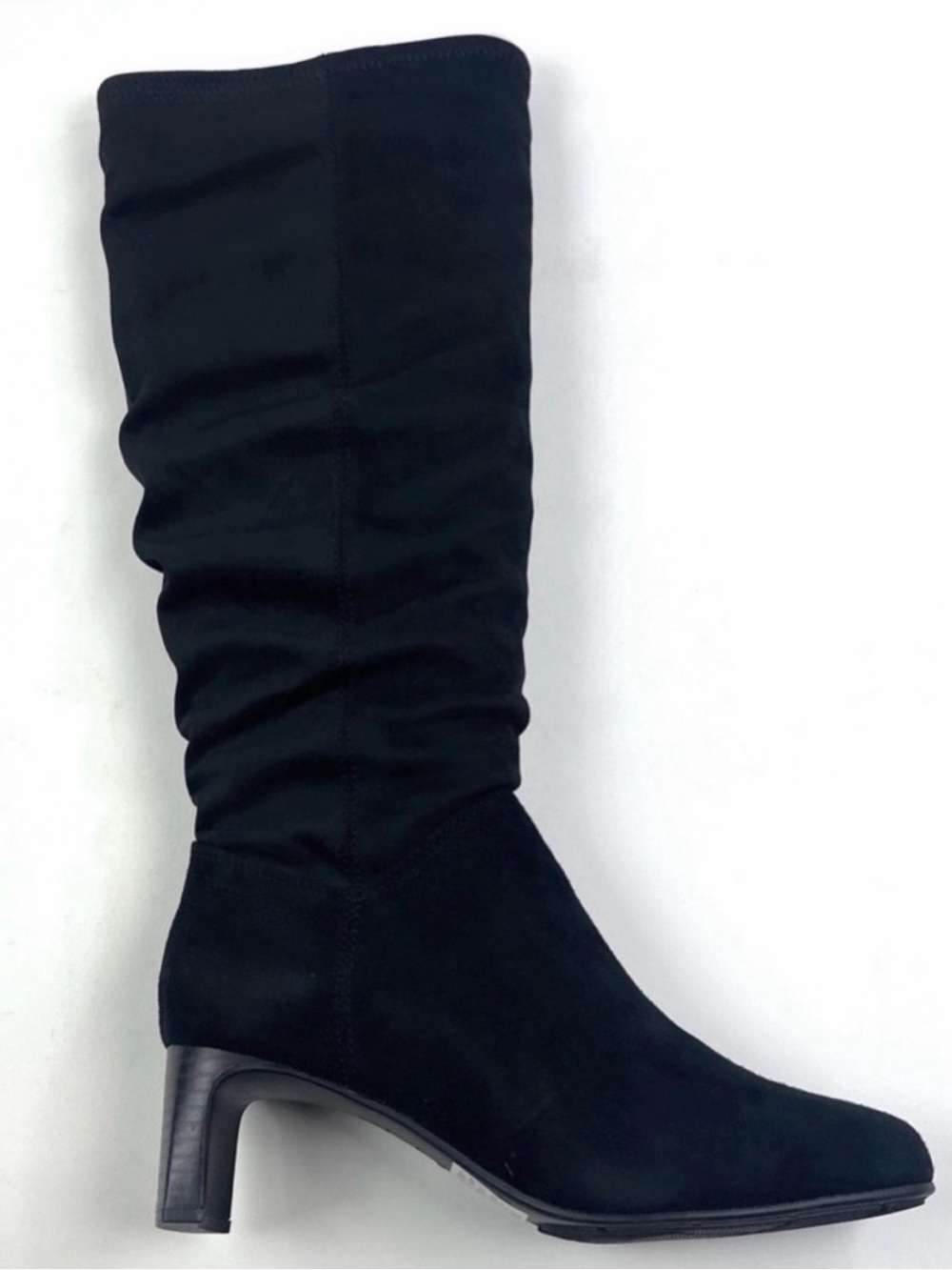 Clarks Kyndall Rise Black Womens Knee High Slim Boots Faux Leather 26174310